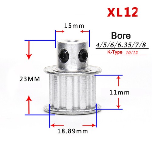XL10T-35T Timing Belt Pulley Pitch 5.08mm With Step Drive Pulleys Width 11/16mm - Picture 8 of 22