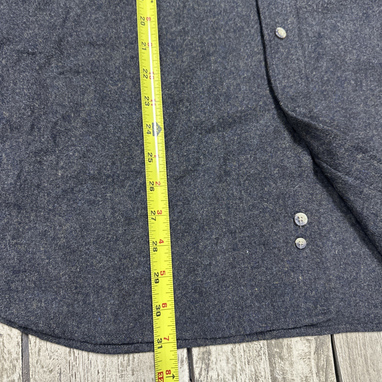 Pendleton Grey 100% Wool Long Sleeve Button Up Sh… - image 5