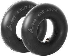 4.10/3.50-4 Heavy Duty Replacement Inner Tube with TR-87 Bent Valve Stem 2-Pack