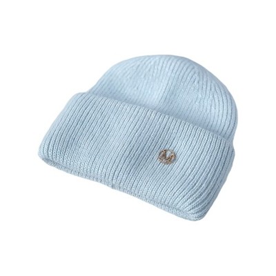 Trendy Solid Color Beanie Hat Letter for M Knit Hat Warm Unisex for Hiking Cycli