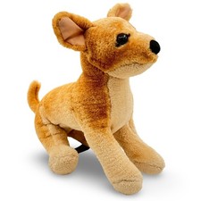 Melissa Doug Standing Lifelike Chihuahua Plush 4851 Tan Dog 14" Original Y2K