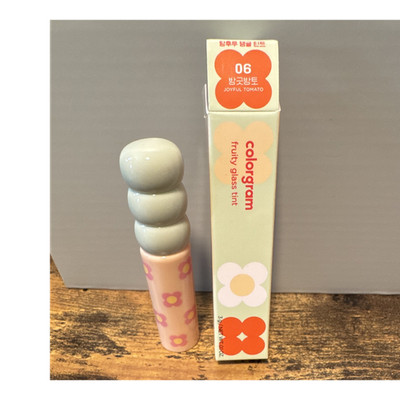 colorgram Fruity Glass Tint Lip Tint 06 Joyful Tomato Gloss Moisturizing 0.1oz