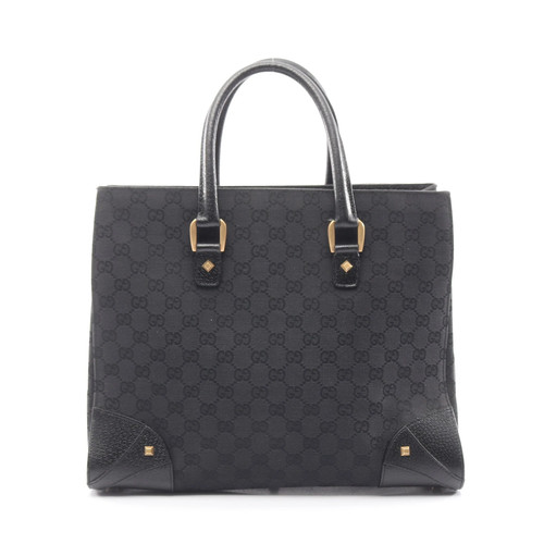 Gucci GG Handbag Black Leather #RCB1867