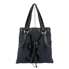 Yves Saint Laurent Kahala Tote Bag Black Canvas handbag classic YSL logo