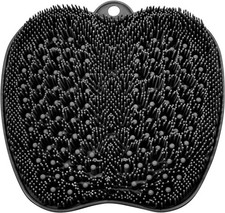 XL Larger Shower Foot Scrubber Mat with Non-Slip Suction Cups Cleans, Smooths,
