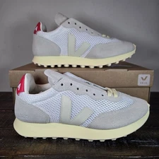 Veja Rio Branco Light Aircell Womens Size 6 Casual Sneakers Shoes White Red