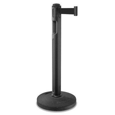 LAVI 80-5000R/BK/BK Barrier Post,38-1/4'' H,Black 52ZA51