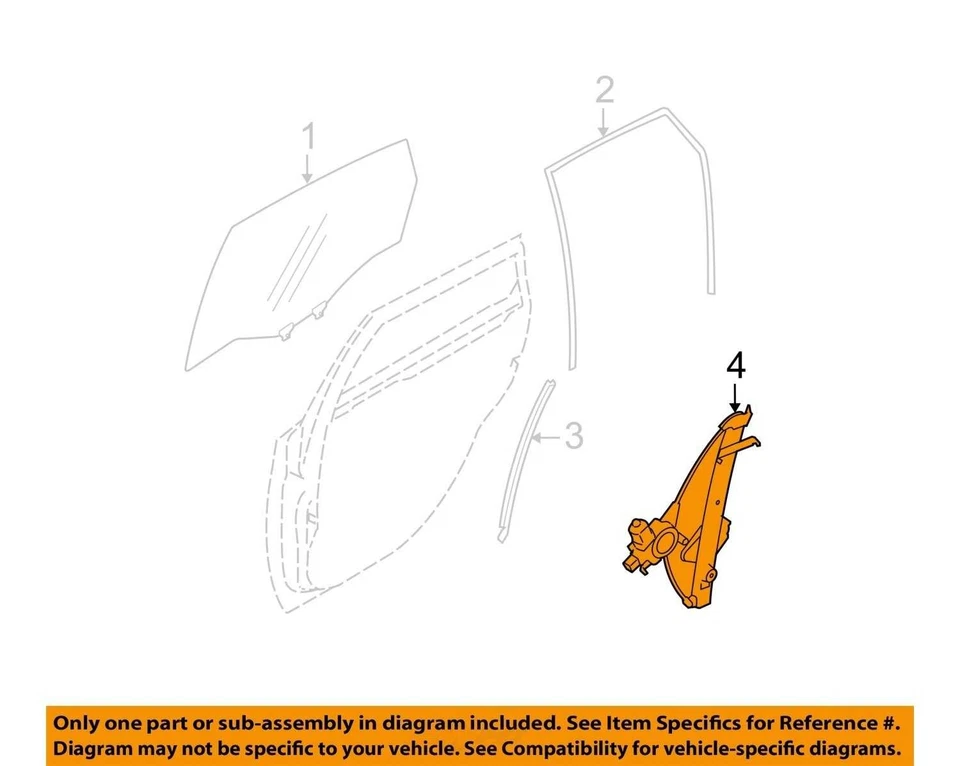 Conjunto de motor regulador ventana trasera izquierda Subaru Forester 2009-2013 OEM Foto 3 de 4