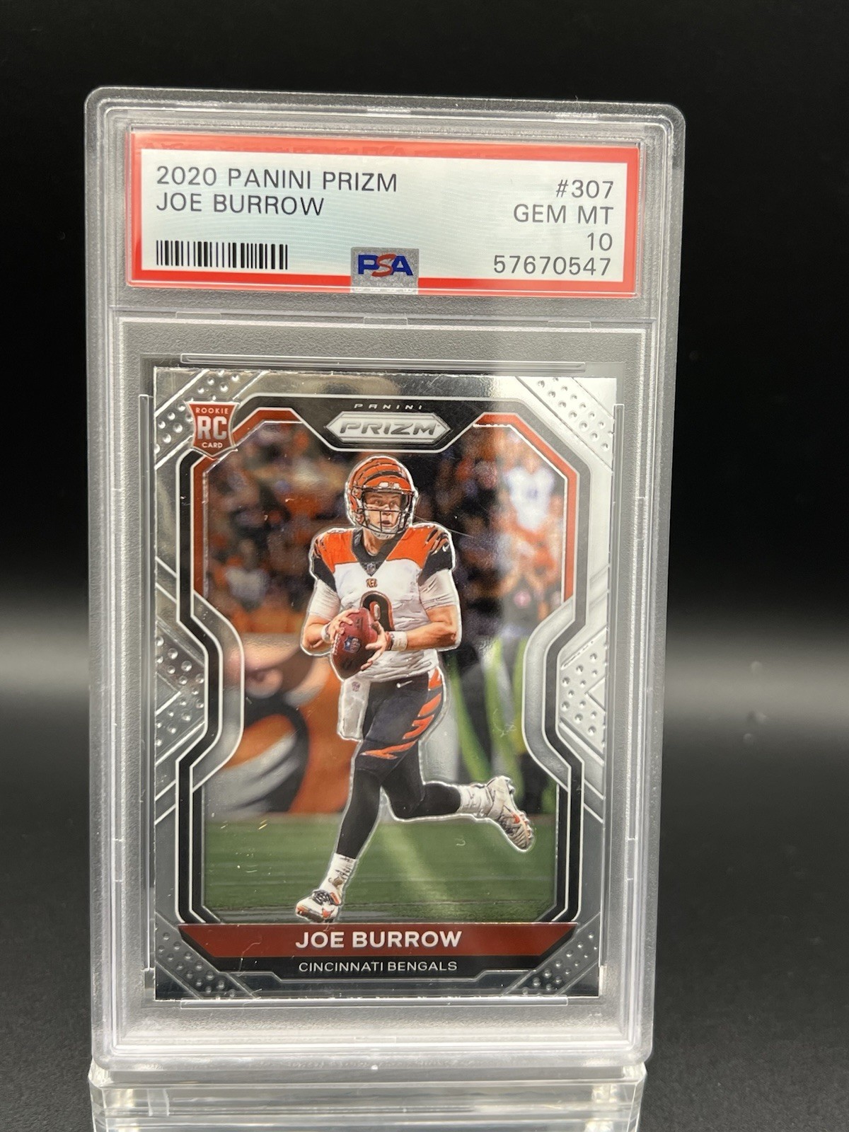 Panini 2020 Prizm Joe Burrow #307 PSA 10 Cincinnati Bengals Rookie NFL