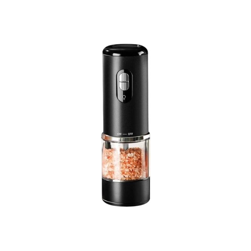 Electric Salts and Pepper Mill Set Adjustable Grinding 100ml Clear Container