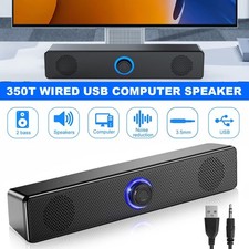 Stereo Bass Sound Computer Speakers 3.5mm USB Wired Soundbar for Laptop Desktop