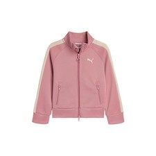 PUMA T7 Foundations Heavy Pique Full Zip Track Jacket Youth Girls Pink Casual At