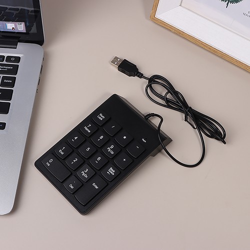 1Pc Numeric Keypad USB Wire Mini Number Keyboard For Laptop PC 18 Keys Keyboard - Photo 9/12