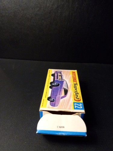 Matchbox Superfast #22 viola scuro Pontiac GP 1970 VN/MINT scatola originale solida G - Foto 16 di 17