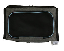 Pet Carrier 18 x 11.5 x 11.5 Gray,Blue, Black Canvas Zip Closure NEW