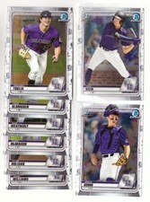 2020 Bowman Draft Chrome - COLORADO ROCKIES Team Set w/ Zac Veen