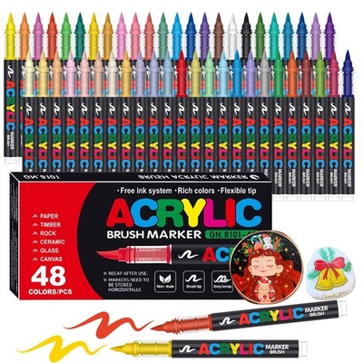 Acrylic Paint Markers, Soft Brush Tip Pens and Markers, Acrylic Paint Pens fo...