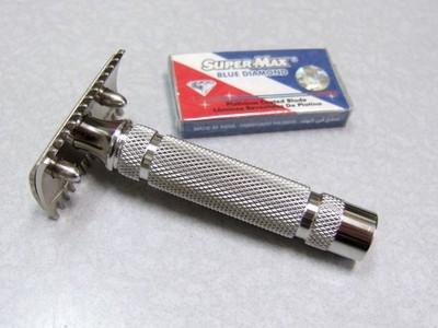 Gillette Old Type Comb Guard DE Safety Safety Razor w New SS Handle USA