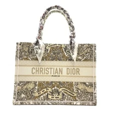 AUTH CHRISTIAN DIOR M1296ZEDP_M01E BOOK TOTE BAG MEDIUM AROUND THE WORLD F/S