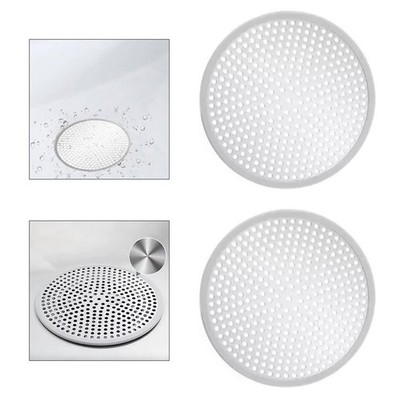 Rust Resistant Shower Drain Protector Set 2 Piece Stainless Steel Hair Catcher