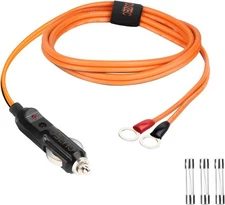 Heavy-Duty 12AWG 30A Male Plug Cigarette Lighter Adapter Power Supply Cord 2.5ft