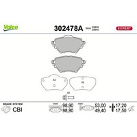 Valeo BremsbelÄGe Satz Hinten Passend FüR CitroËN Berlingo C3 C4 C5 Fiat Doblo