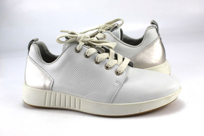 Legero Gr.40,5 Uk.7 Damen Halbschuhe Slipper Sneaker Leder Weiß WIE NEU  M 845