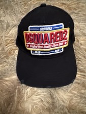 Dsquared2 Men's Black Cotton Twill Baseball Cap One Size Born in Canada Patch