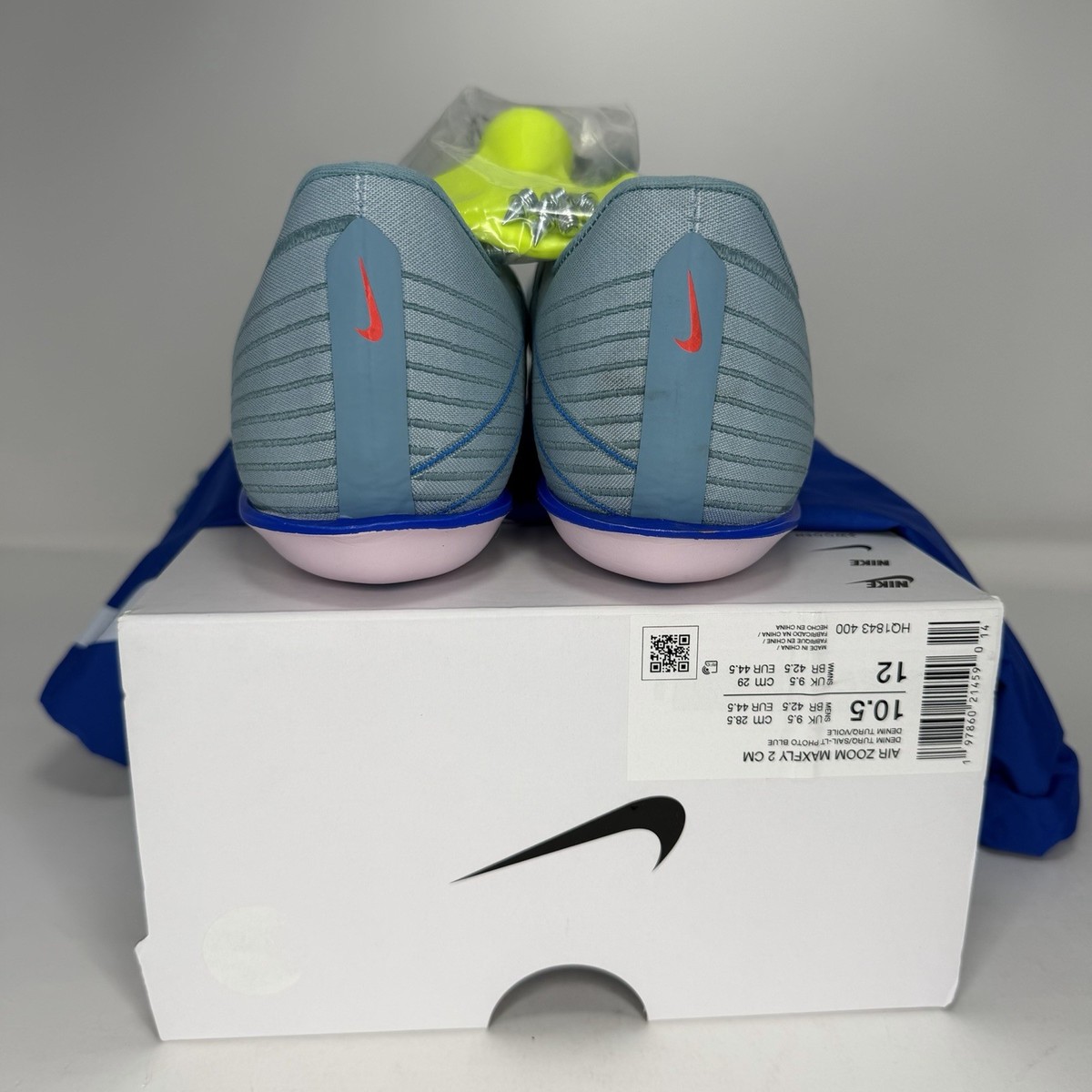 Nike Air Zoom Maxfly 2 Denim Turquoise Track Spikes Men's HQ1843