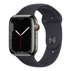 Apple Watch Series 7 45mm A2477 Unlocked Graphite Stainless Steel/Band-Very Good