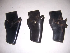 Vintage B07-44Y Black Leather Low Ride RIGHT HAND Holster .38 / .357 REVOLVER ff