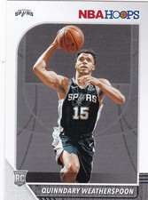 2019-20 Hoops Quinndary Weatherspoon RC #236  --- Spurs