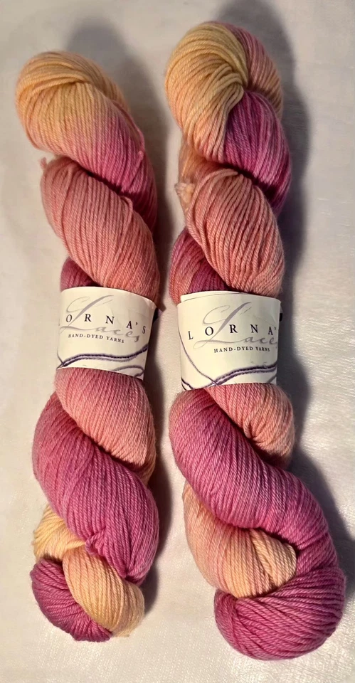 Lorna's Laces Shepherd Sock Yarn NEW 2 Skein Bundle RARE "Sherbet" Colorway 801  - Image 2 of 4