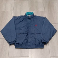 Vintage Frito Lay Softshell Jacket Mens Size M Blue Hooded Zipper 