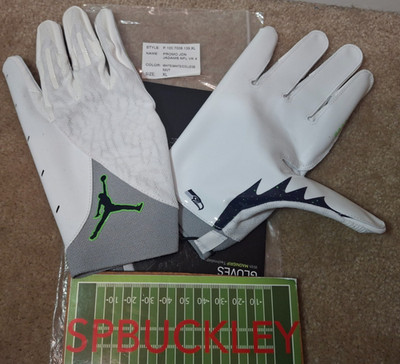 NIKE JORDAN VAPOR KNIT 4.0 SEATTLE SEAHAWKS JAMAL ADAMS ISSUED FOOTBALL GLOVE XL