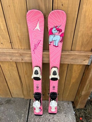 Alpine Downhill Snow Ski ATOMIC SWEET STUFF 39'' Long Skis 100 cm with Bindings