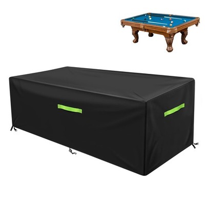Waterproof Pool Table Cover 7/8/9 ft, Polyester for Billiard Snooker, Black