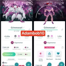 Pokémon Go Shiny Gigantamax Grimmsnarl Background Go Will |PTC / Trade