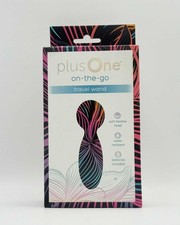 plusOne On-the-Go Travel Wand Vibrating Massage Stick Silicone Waterproof - Teal