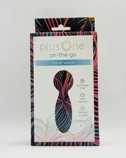 plusOne On-the-Go Travel Wand Vibrating Massage Stick Silicone Waterproof - Teal