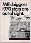 1970 Milton Bradley Board Games Vintage Toy Ad Store Display Marketing