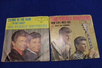 Lot of 2 THE EVERLY BROTHERS, ''CRYING IN THE RAIN''  HOW CAN I MEET HER 45 rpm
