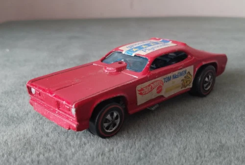 ORIGINAL VINTAGE DIECAST HOT WHEELS REDLINE PLYMOUTH DRAGSTER 1969 HONG KONG