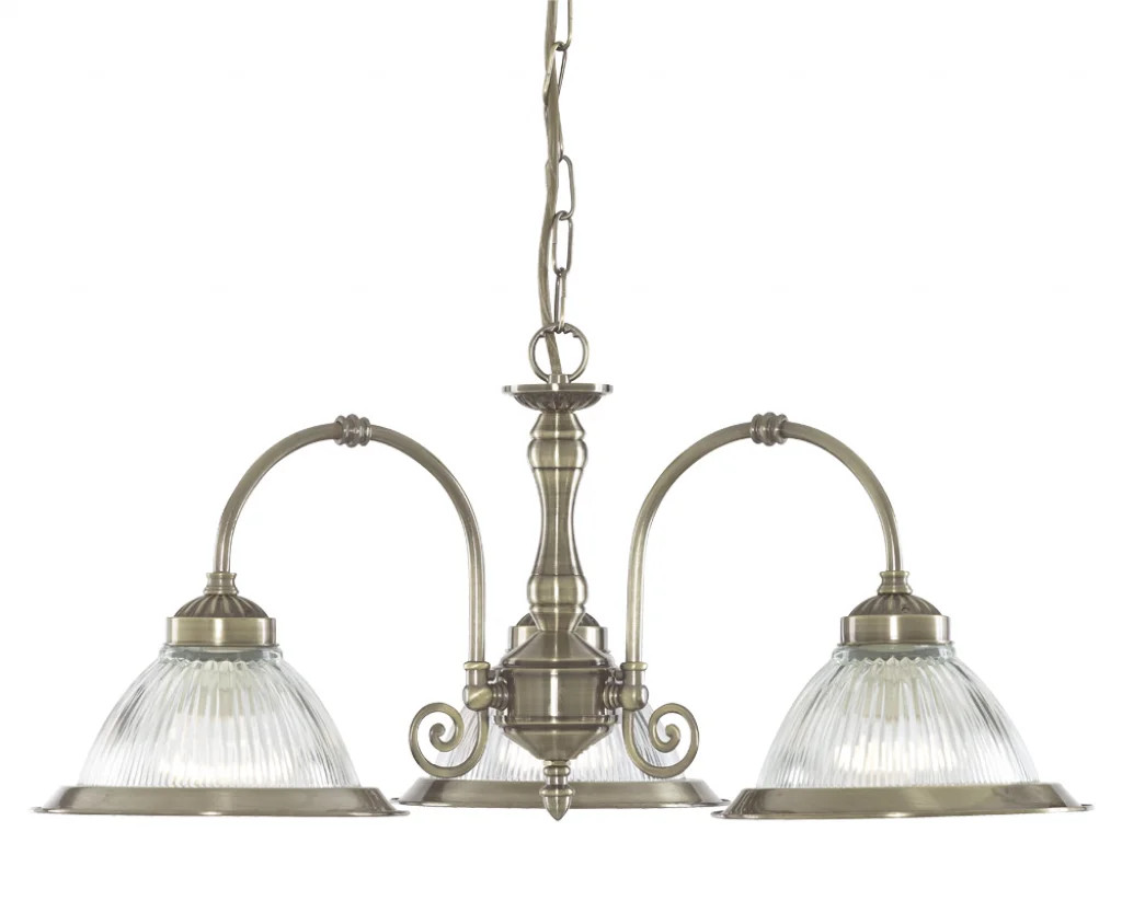 Ceiling Light Brass American Diner 3 Antique Searchlight 9343-3