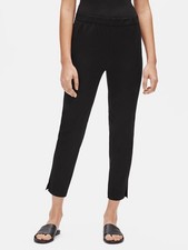 Eileen Fisher Black Organic Cotton Slim Ankle Pants Sz PM