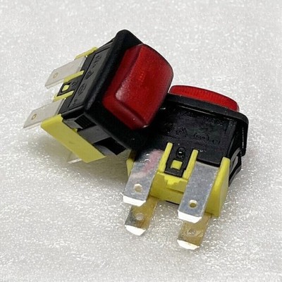 2PCS CANAL PS-5 16A 125/250VAC 4feet Rocker Switch With Red Lamp  #D9