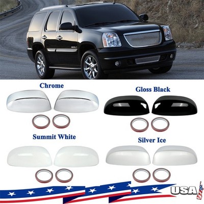 4 Color For 2007+ Chevy Silverado GMC Sierra Yukon Mirror Covers Cap Replacement