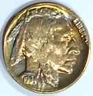 1934-D  Rare Date Buffalo Nickel Gem BU Rainbow Toned Lovely Color