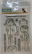 Simon Says Stamp-Ready Set Snow-Winter-Kids-Clear Cling Stamp Set-NIP-#509