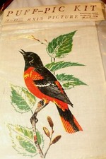 Puff-Pic Kit 3-D 8 x 15 Inch Picture Baltimore Oriole